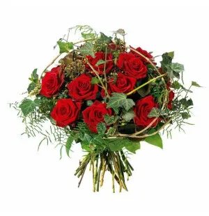 Röd rosbukett image