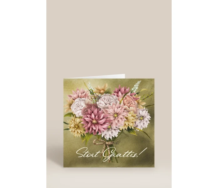 1235 gratulationskort blomsterkort kuva