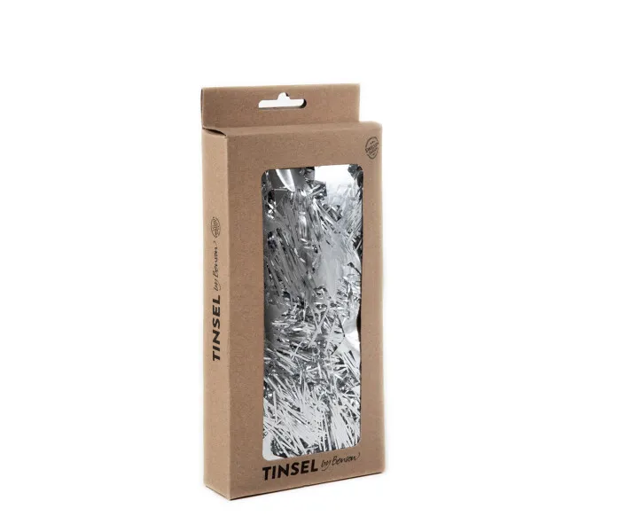Package tinsel silver star kuva