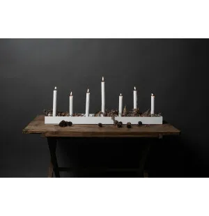 Kynttilänjalka Sund valkoinen kuva