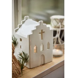 Keraaminen talolyhty kirkko kuva