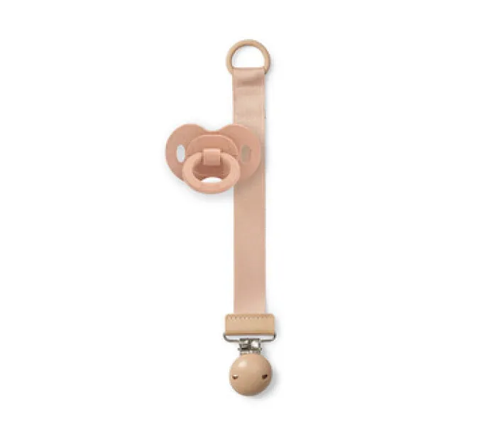 Bamboo Pacifier Latex Clip Wood Blushing Pink 30105110151NA 30155108151N kuva
