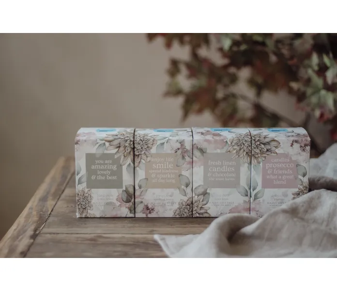 DOFTLJUS MAJAS COTTAGE FRESH LINEN COTTONFLOWER SPARKLING LEMON PROSECCO BOX LIGGANDE v2 kuva