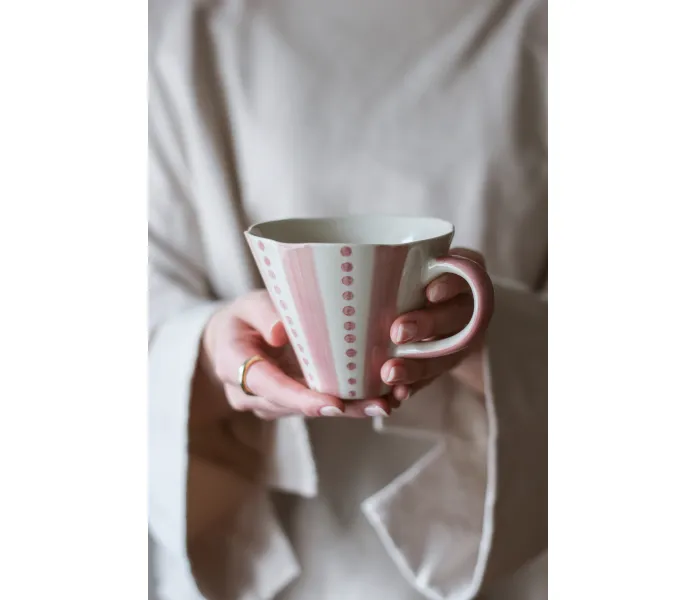FEELGOOD PINK RIBBON MUGG MAJAS COTTAGE kuva