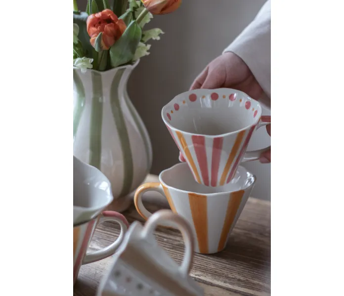 FEELGOOD MUGG DOTS STRIPES OVAN kuva