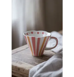 Majas Mugg Dots & Stripes Pink / Ockra image