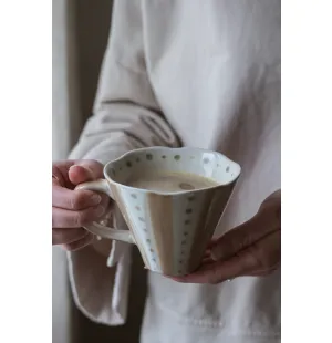 Majas Mugg Dots & Stripes Taupe / Green image
