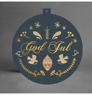 Formkort God Jul-blå image