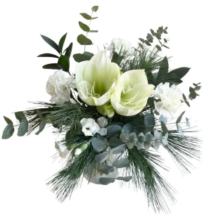Amaryllisbukett med Vit Amaryllis & Eucalyptus image