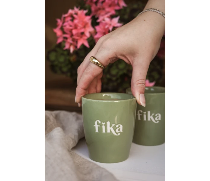 fika mugg gron inspiration majas cottage kuva