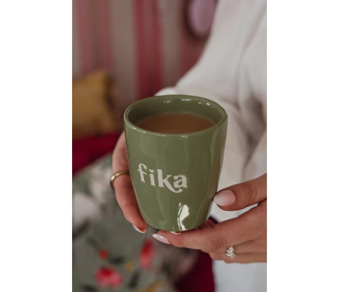 fika mugg gron majas cottage kuva